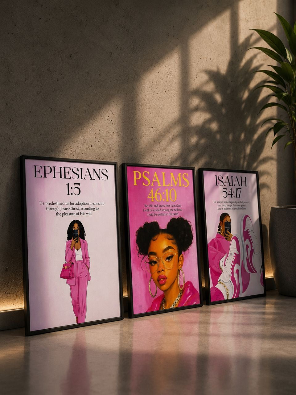 Scripture Queens 3-in-1 Wall Frame Set