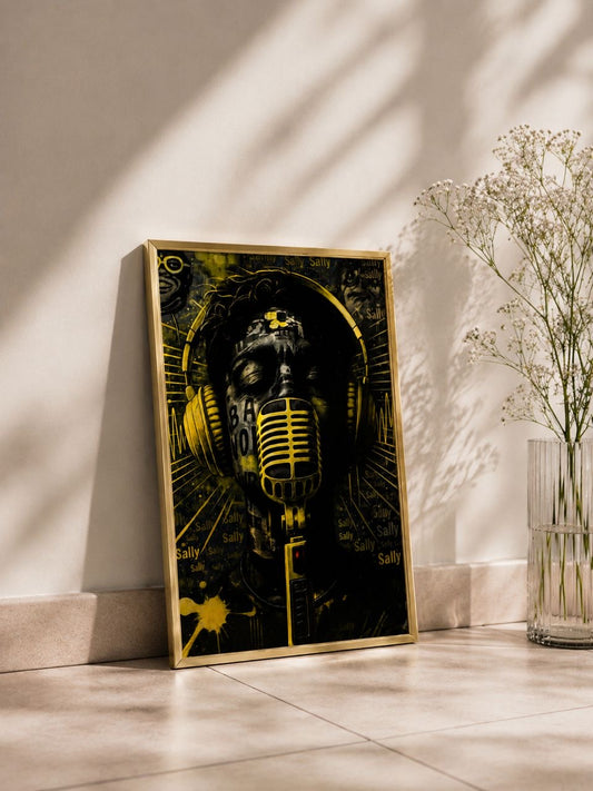 Sally Gold Skull Wall Frame