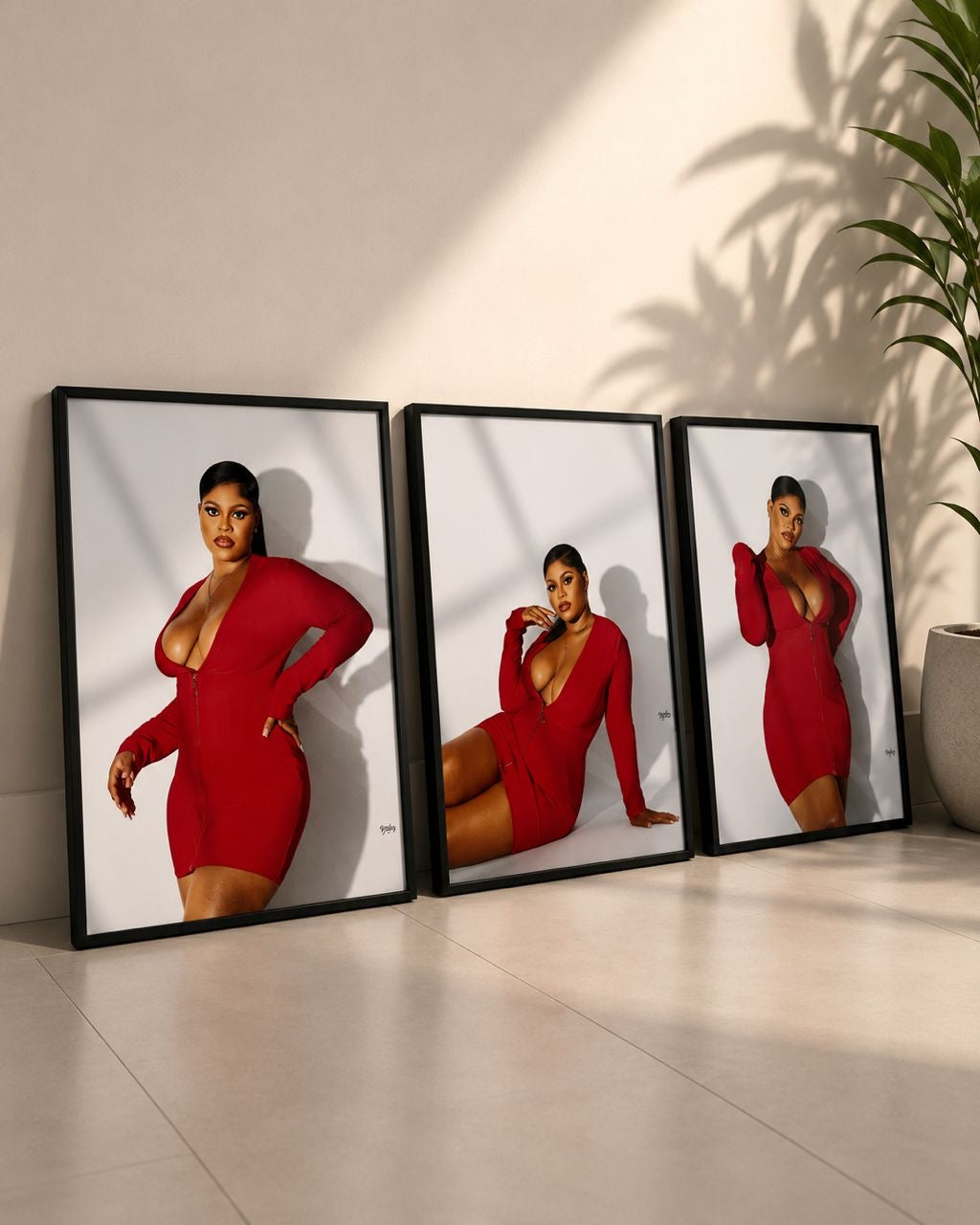 Red Slay 3-in-1 Wall Frame Set
