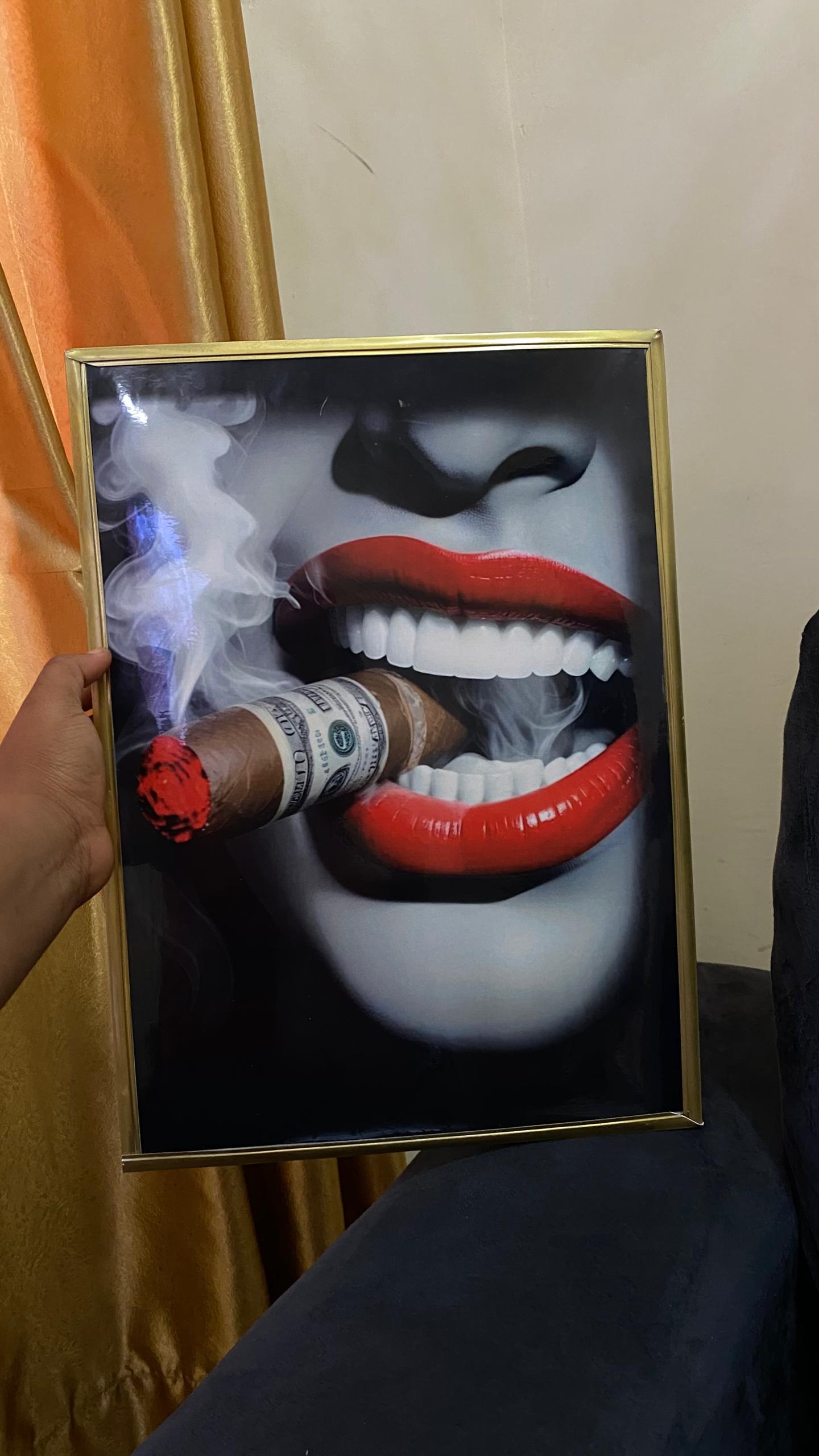 Bold Lips Contemporary Art Frame (A3)