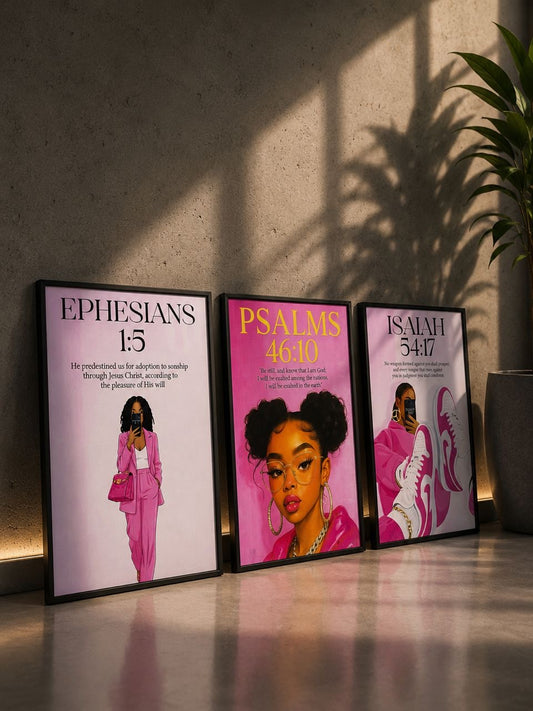 Scripture Queens 3-in-1 Wall Frame Set