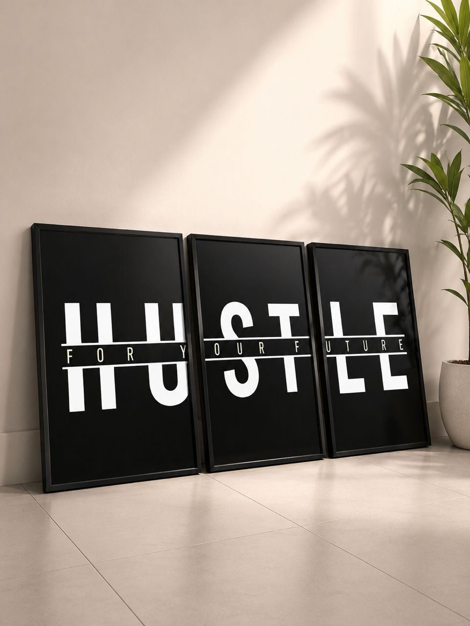 Hustle For Your Future 3-in-1 Wall Frame Set